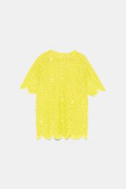 LACE T-SHIRT at Zara